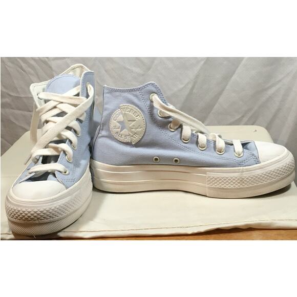 Converse Chuck Taylor Platform High Top Sneakers Women’s 8.5 Powder Blue - Picture 4 of 11